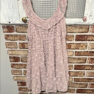 &merci Pink Ruffled Dress